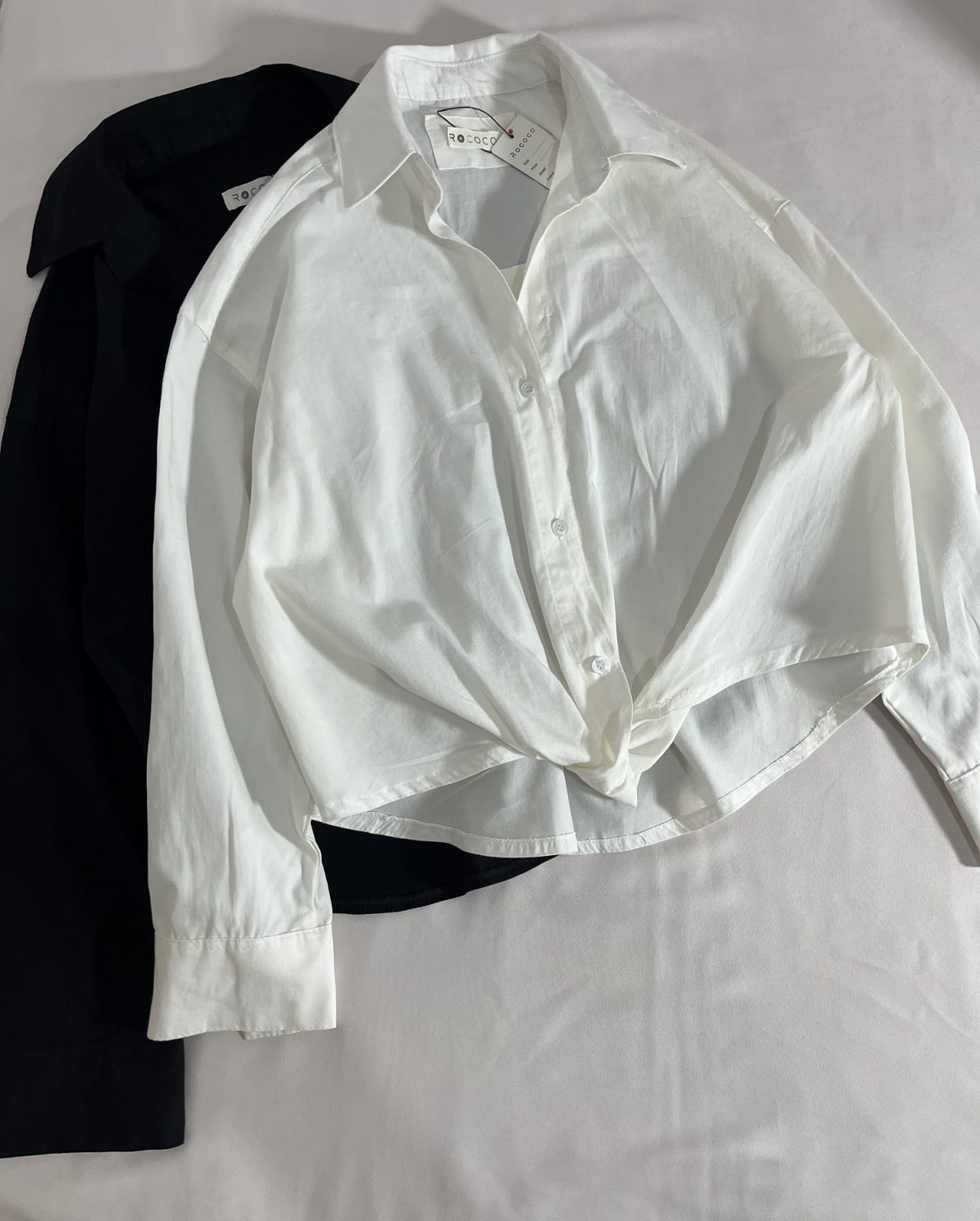 شومیز گره ثابت پوپلین نخ ر(3215) - Image 4