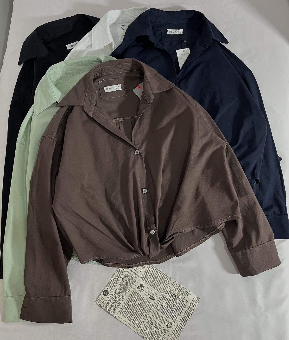 شومیز گره ثابت پوپلین نخ ر(3215) - Image 3