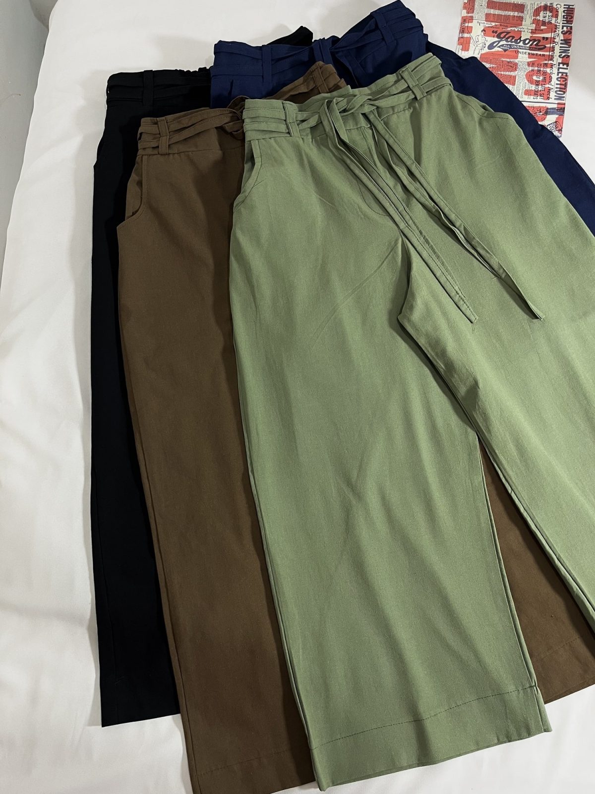 شلوار لینن قد 92 کمردار(3119) - Image 4