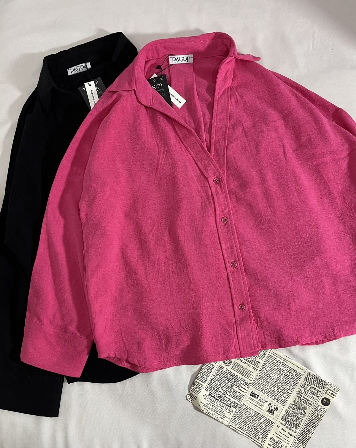 شومیز یقه هفت لینن پلاس پارچه وارداتی(3120) - Image 3