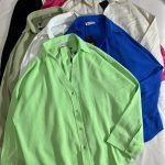 شومیز یقه هفت لینن پلاس پارچه وارداتی(3120)