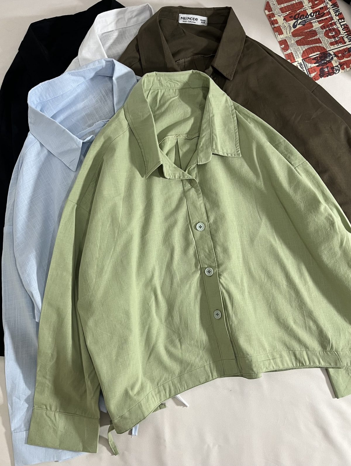 شومیز لینن اسلپ دمپا گتر م(3122) - Image 5