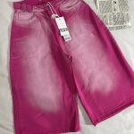 شلوارک استریت قد 70 صورتی(3121)