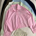 شومیز دکمه قاپک دارتک جیب پوپلین م(3124)