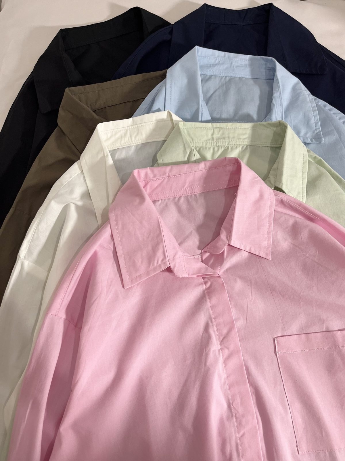 شومیز دکمه قاپک دارتک جیب پوپلین م(3124) - Image 5