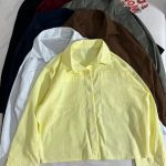 شومیز لینن اسلپ دو جیب بالا م(3132)