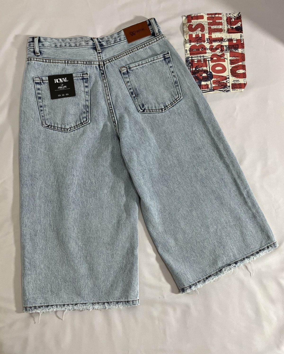 شلوارک استریت قد 73 آبی یخی(3130) - Image 2