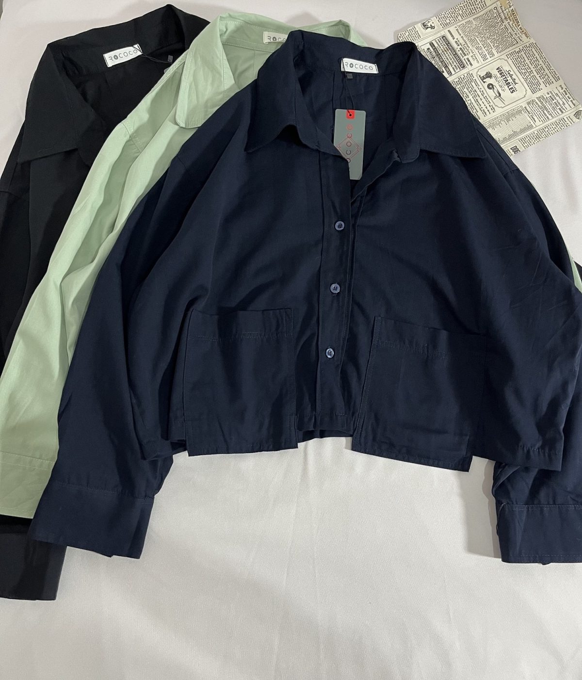 شومیز دو جیب کمری ر(3138) - Image 3