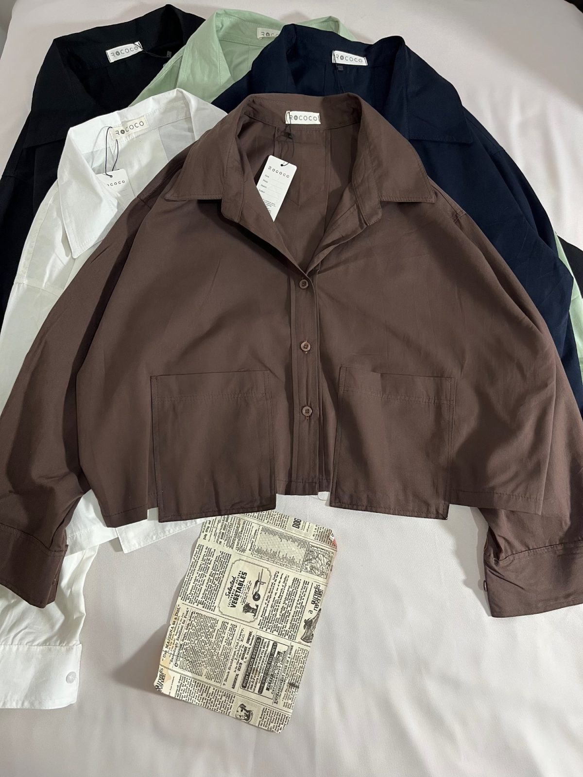 شومیز دو جیب کمری ر(3138) - Image 2