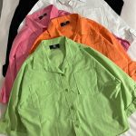 شومیز دو جیب لینن آستین دکمه(3148)