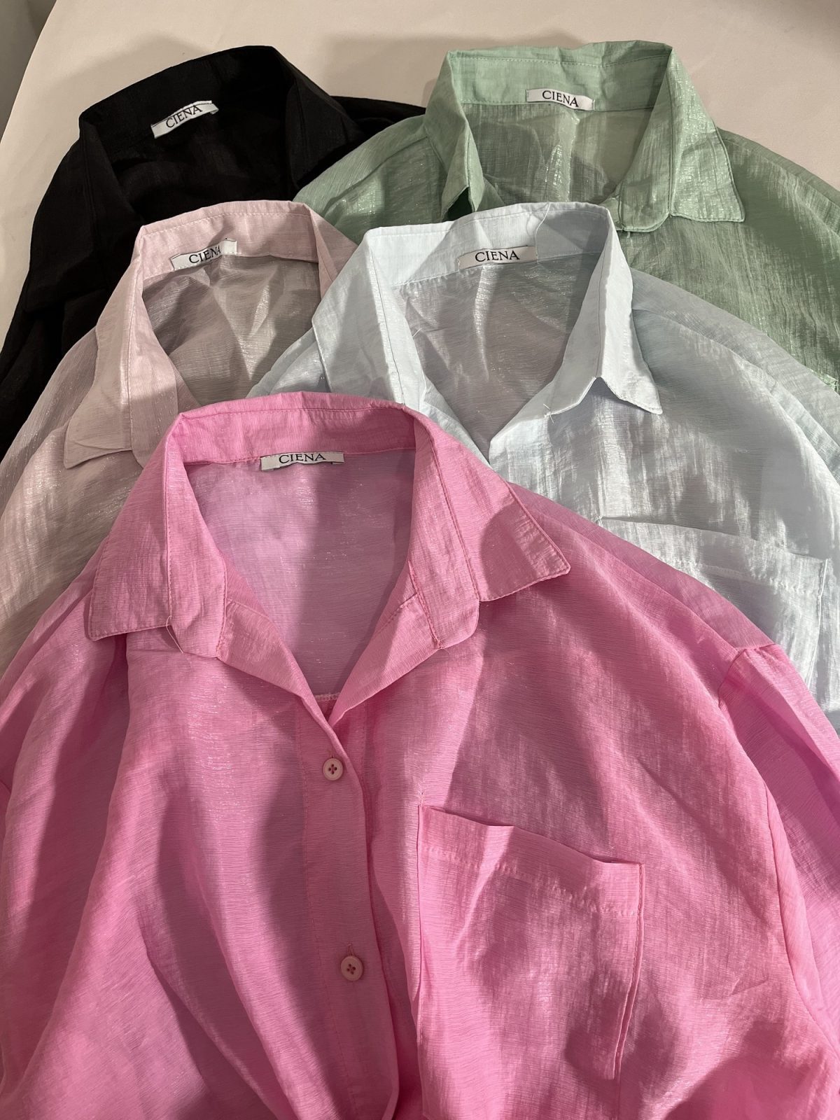 شومیز شیشه ای پاستیلی(3150) - Image 2