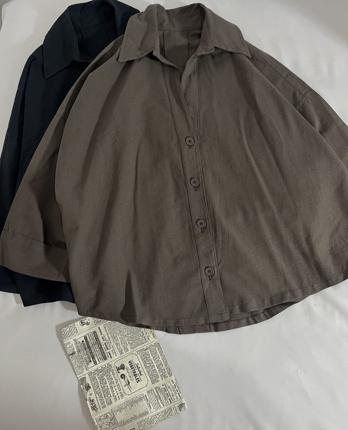 شومیز لینن یقه هفت آستین پاکتی م(3159) - Image 4