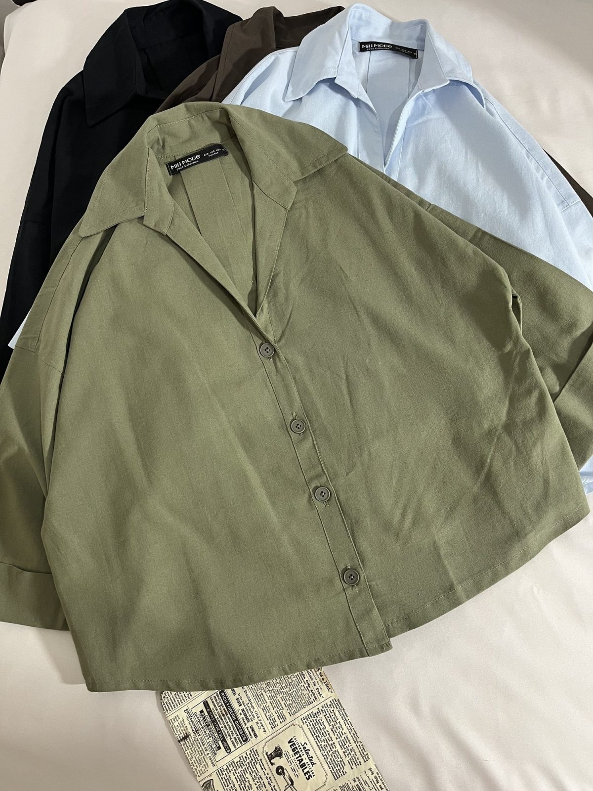 شومیز لینن یقه هفت آستین پاکتی م(3159) - Image 5