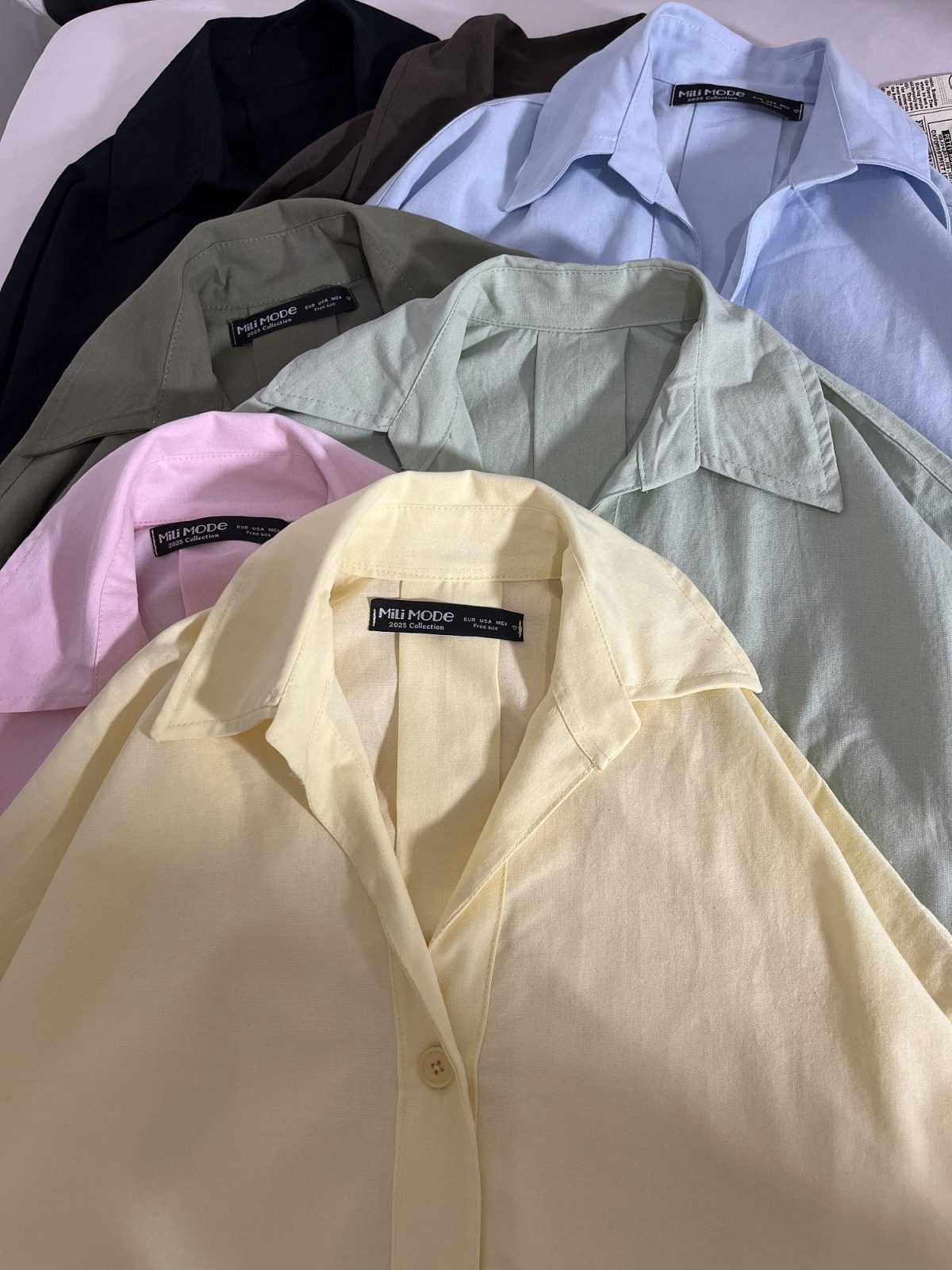 شومیز لینن یقه هفت آستین پاکتی م(3159) - Image 6