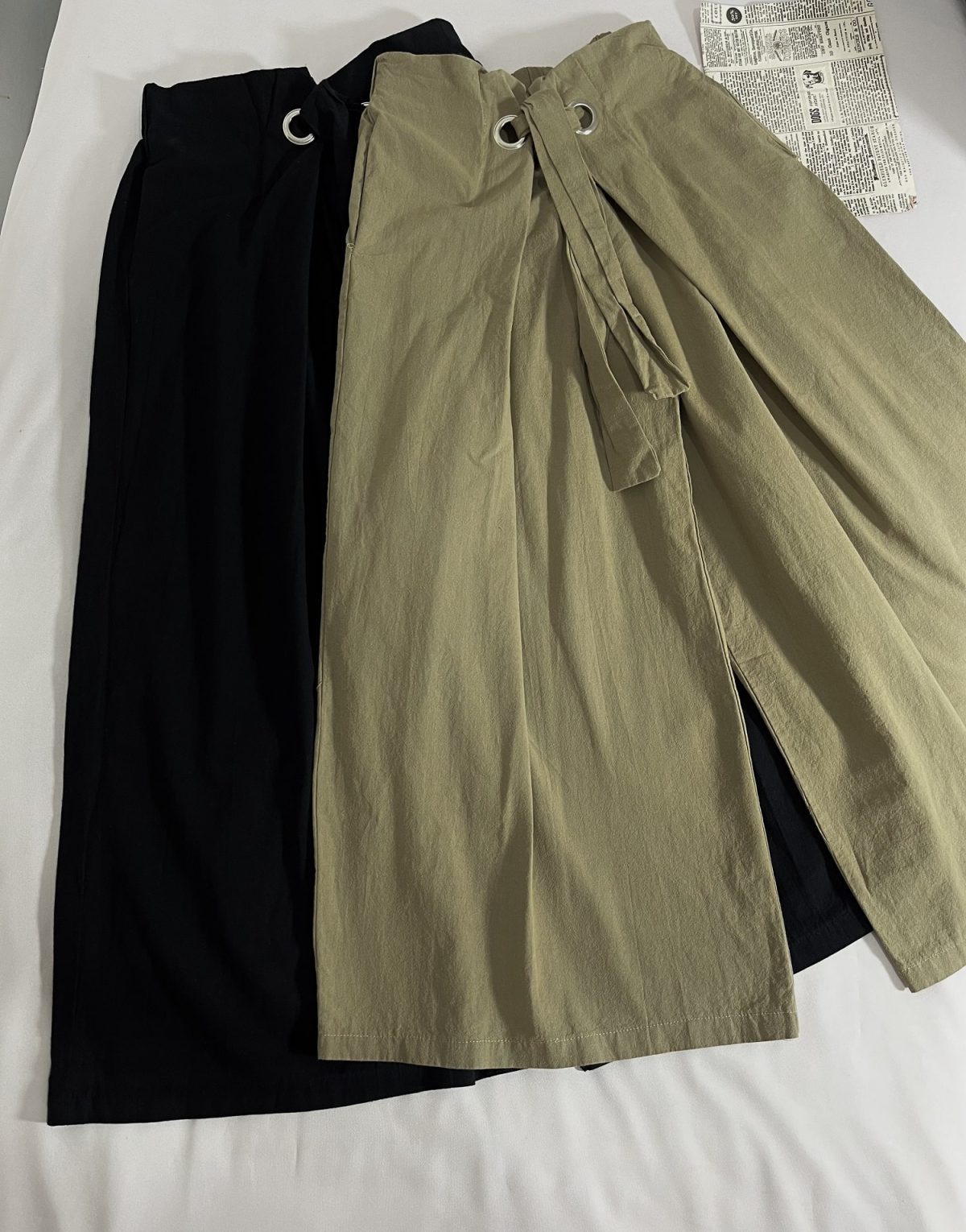 دامن شلواری جلو بند لینن(3157) - Image 3