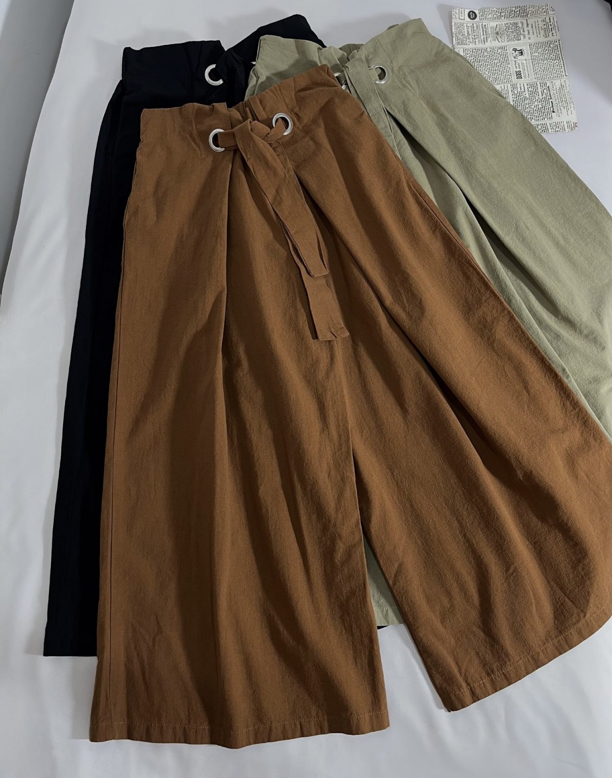 دامن شلواری جلو بند لینن(3157) - Image 2