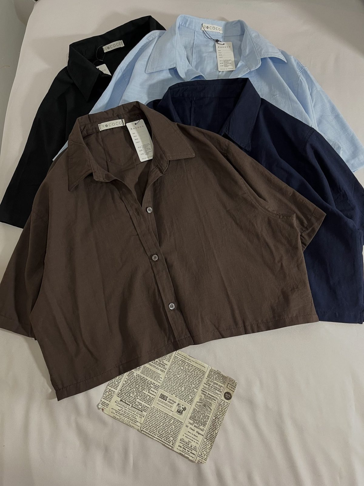 شومیز لینن اسلپ سه دکمه آبنباتی(3156) - Image 4