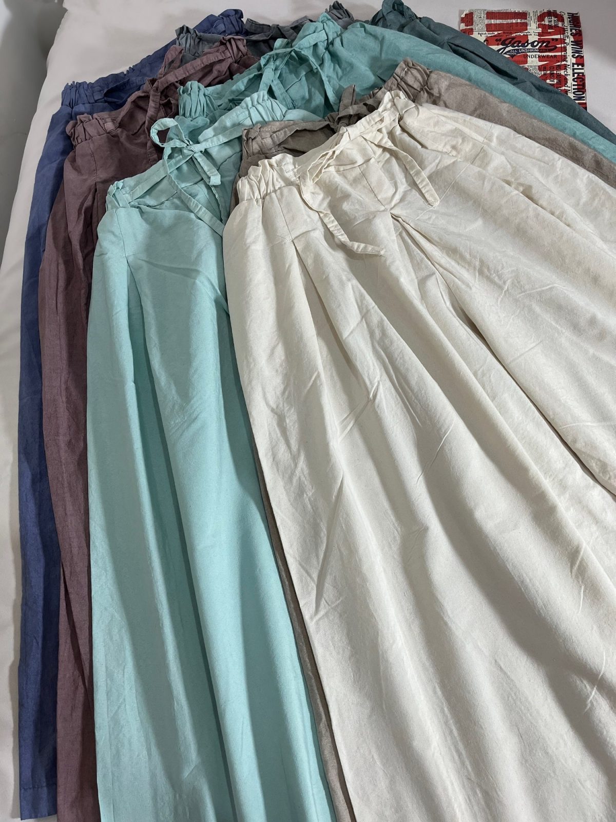 دامن شلواری لینن فول بگ(3161) - Image 7