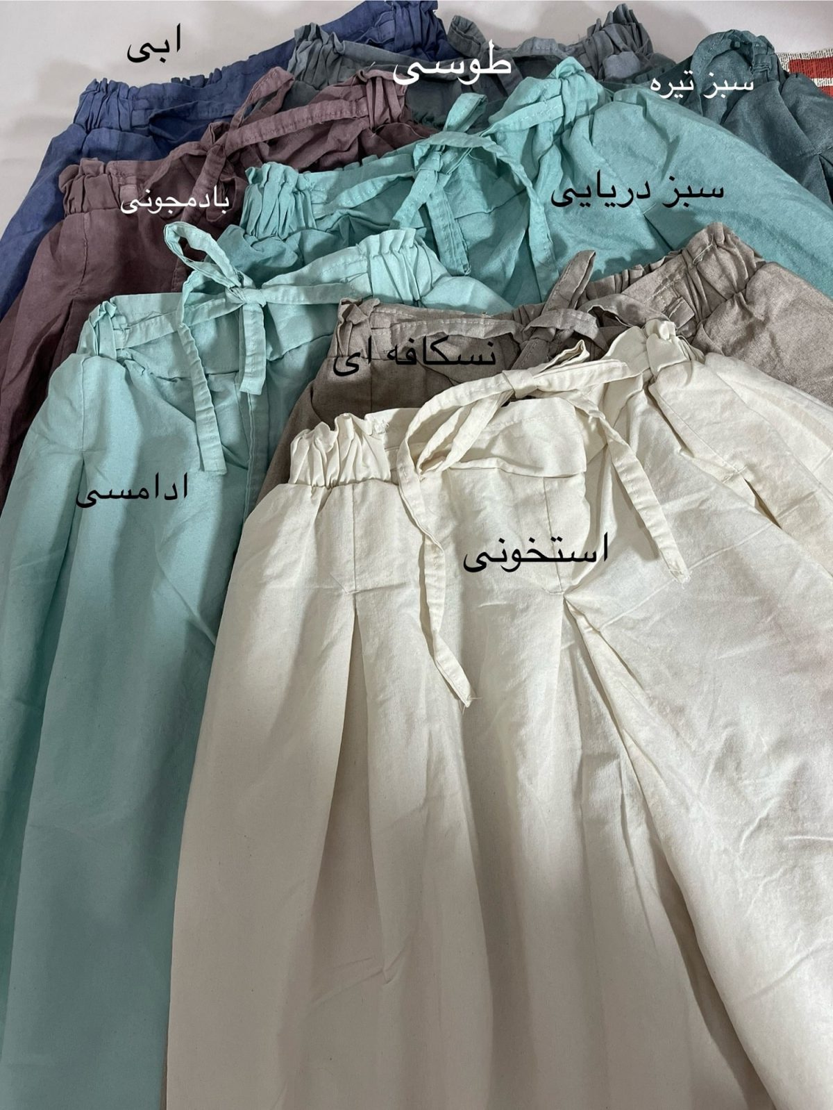 دامن شلواری لینن فول بگ(3161) - Image 2