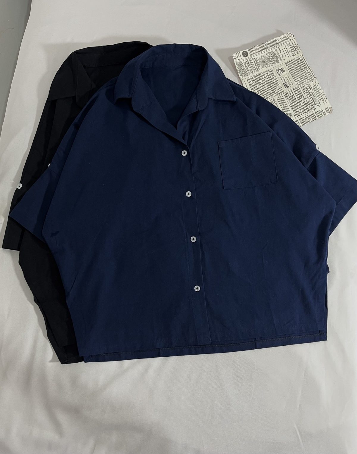 شومیز لینن تک جیب آستین دکمه(3164) - Image 5