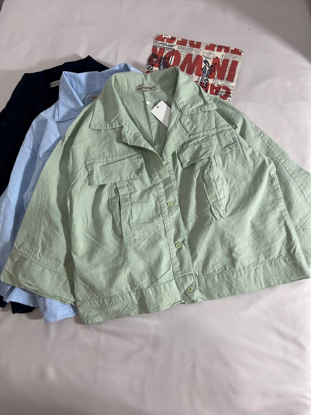 شومیز دو جیب لینن ه(3166) - Image 4