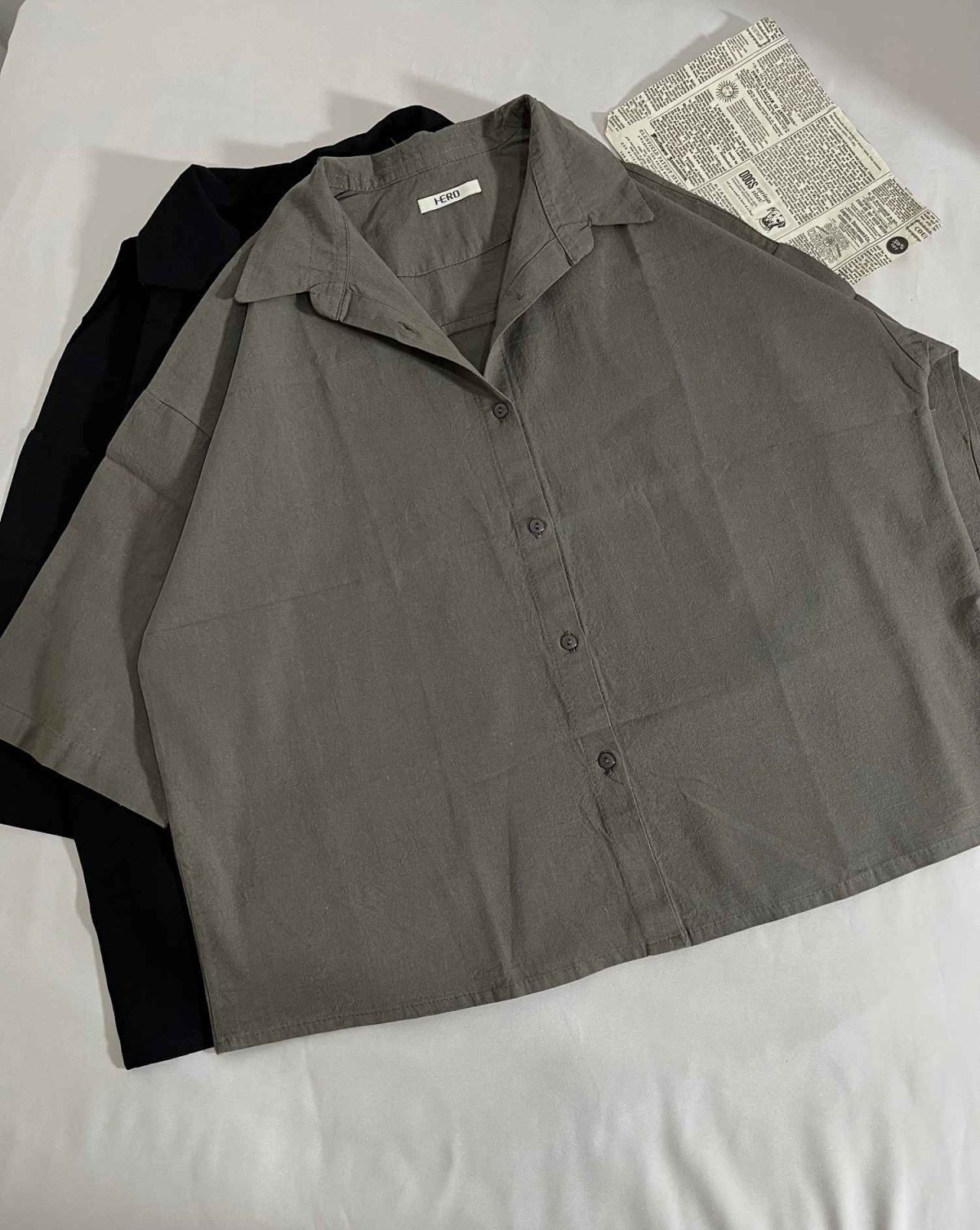 شومیز لینن باکسی ه(3174) - Image 2