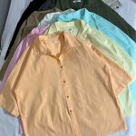 شومیز لینن باکسی ه(3174)