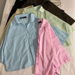 شومیز یقه هفت دوجیب لینن اسلپ م(3172)