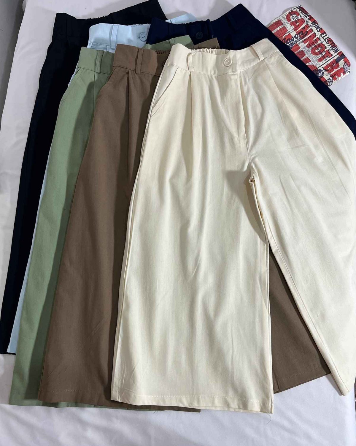 دامن شلواری دوپیل لینن(3173) - Image 4