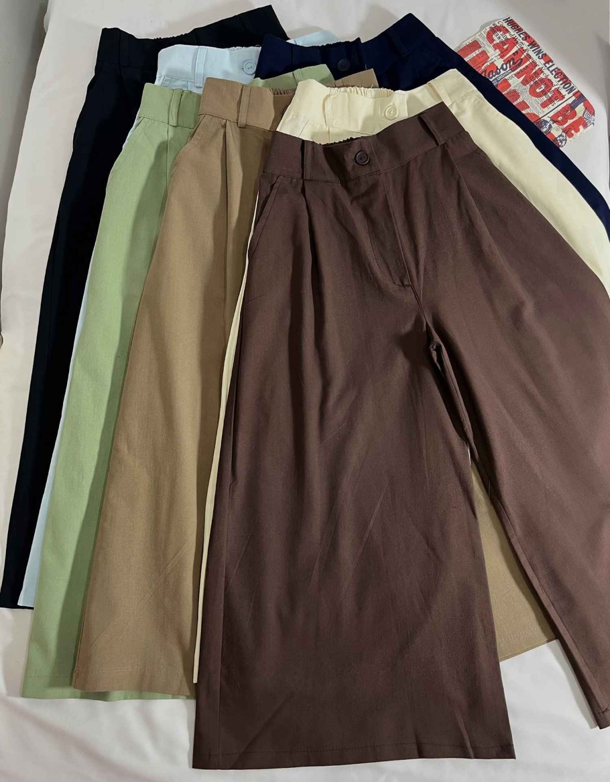 دامن شلواری دوپیل لینن(3173) - Image 3