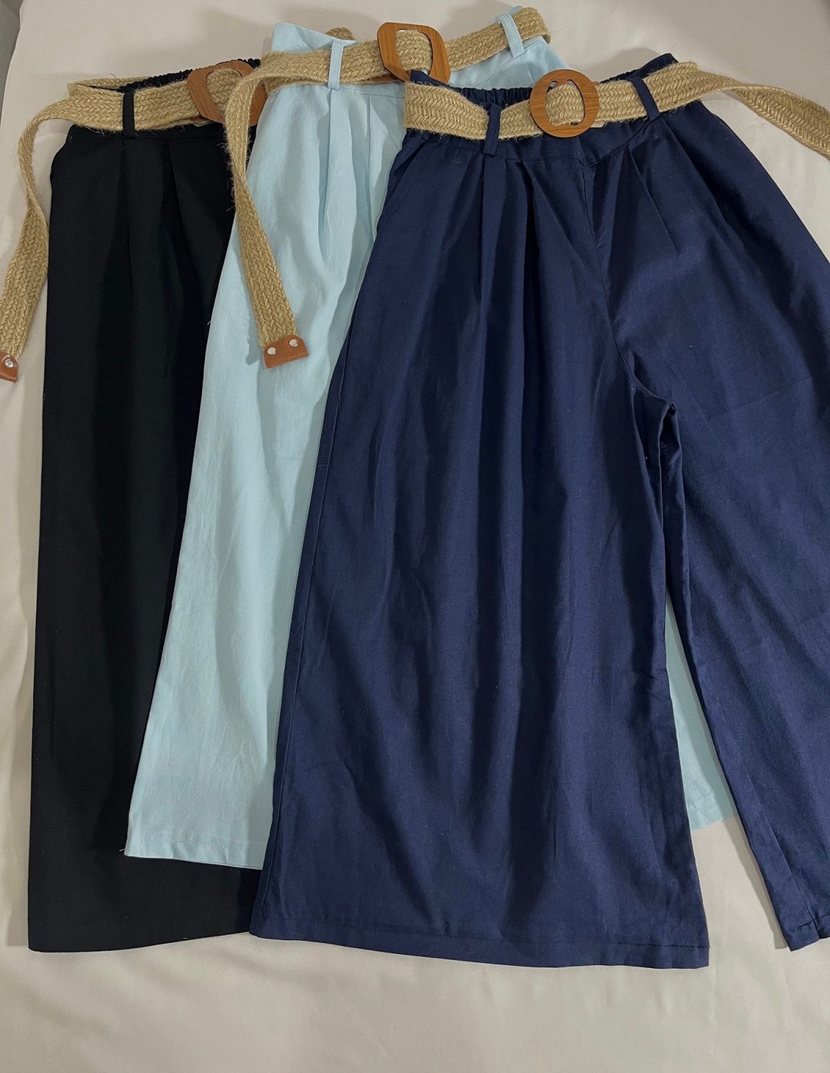 دامن شلواری لینن همراه کمربند کنفی(3168) - Image 6