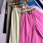 دامن شلواری لینن همراه کمربند کنفی(3168)