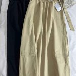 دامن وارداتی کمربنددار کتان نازک(3222)