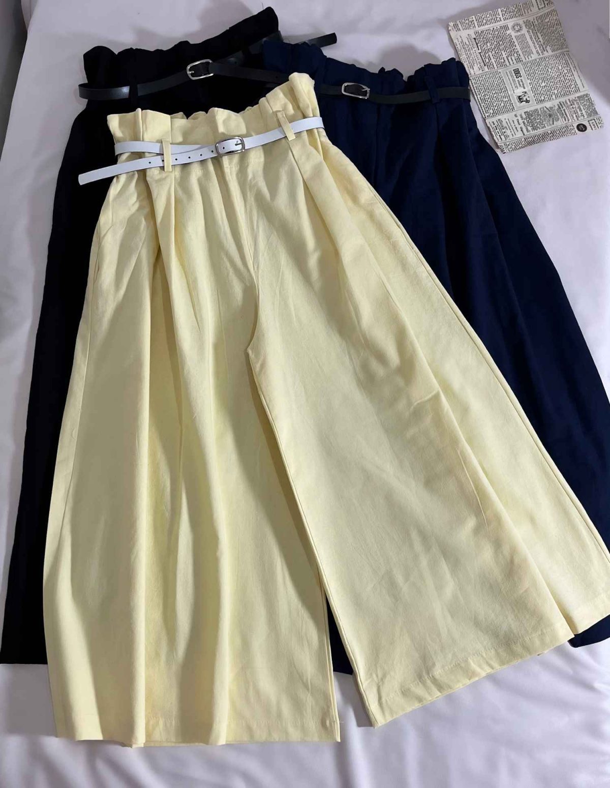 دامن شلواری لینن کمربنددار(3225) - Image 3