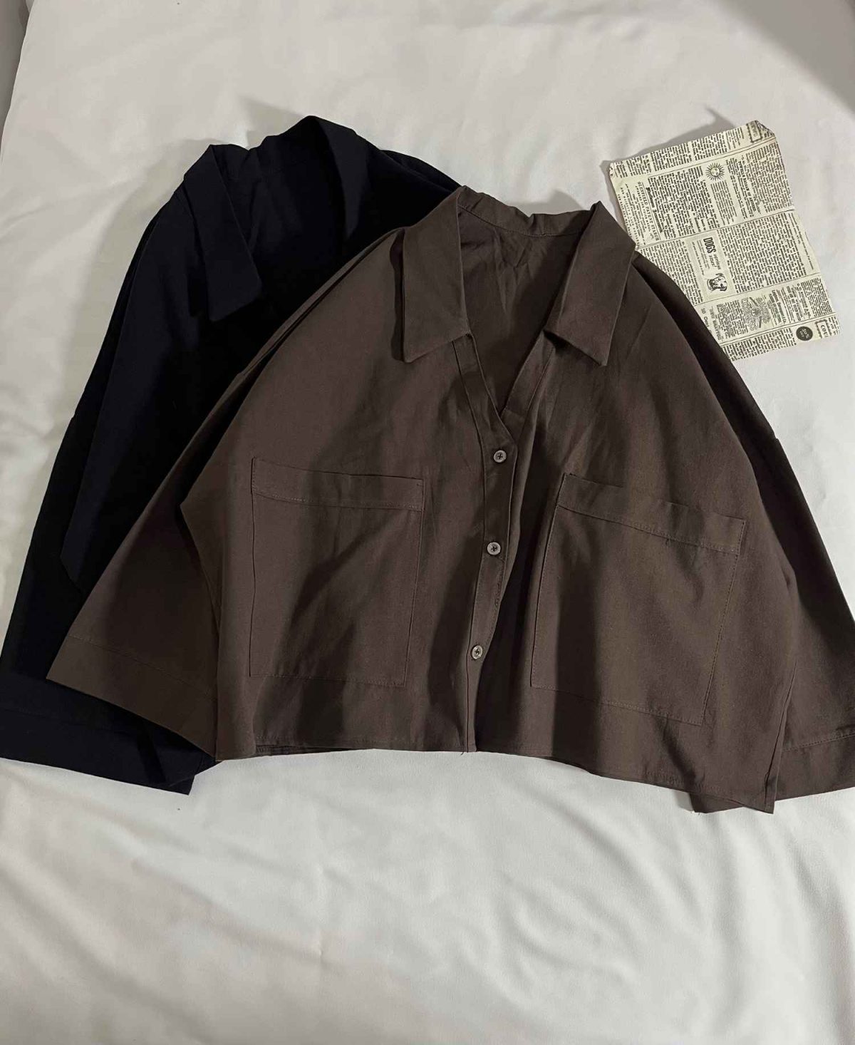 شومیز یقه هفت دوجیب سه دکمه لینن(3226) - Image 3