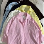 شومیز آستین دکمه لینن اسلپ ر(3233)