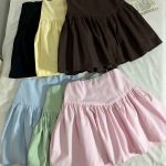 دامن کوتاه چیندار لینن(3235)