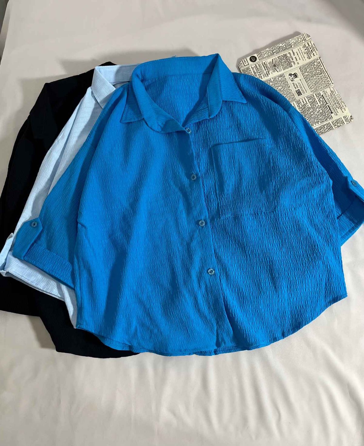 شومیز پفکی تک جیب(3234) - Image 4