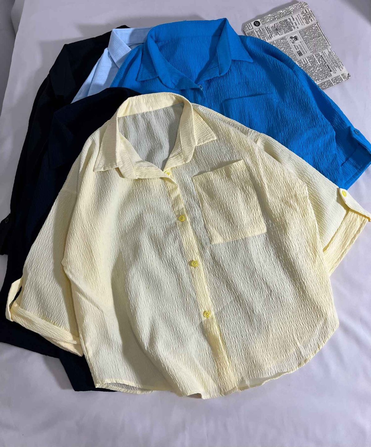 شومیز پفکی تک جیب(3234) - Image 3