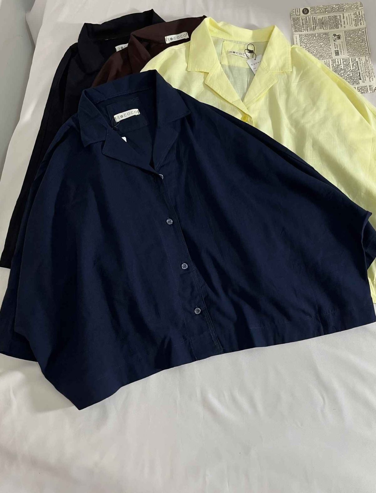 شومیز لینن اسلپ آستین پانچ ر(3236) - Image 3