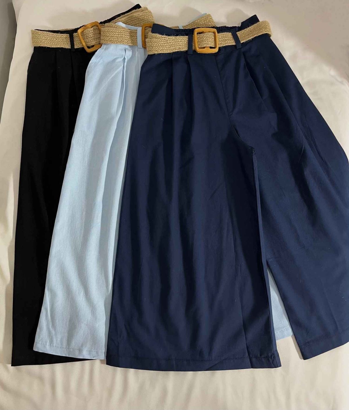 دامن شلواری لینن کمربند کنفی(3238) - Image 3