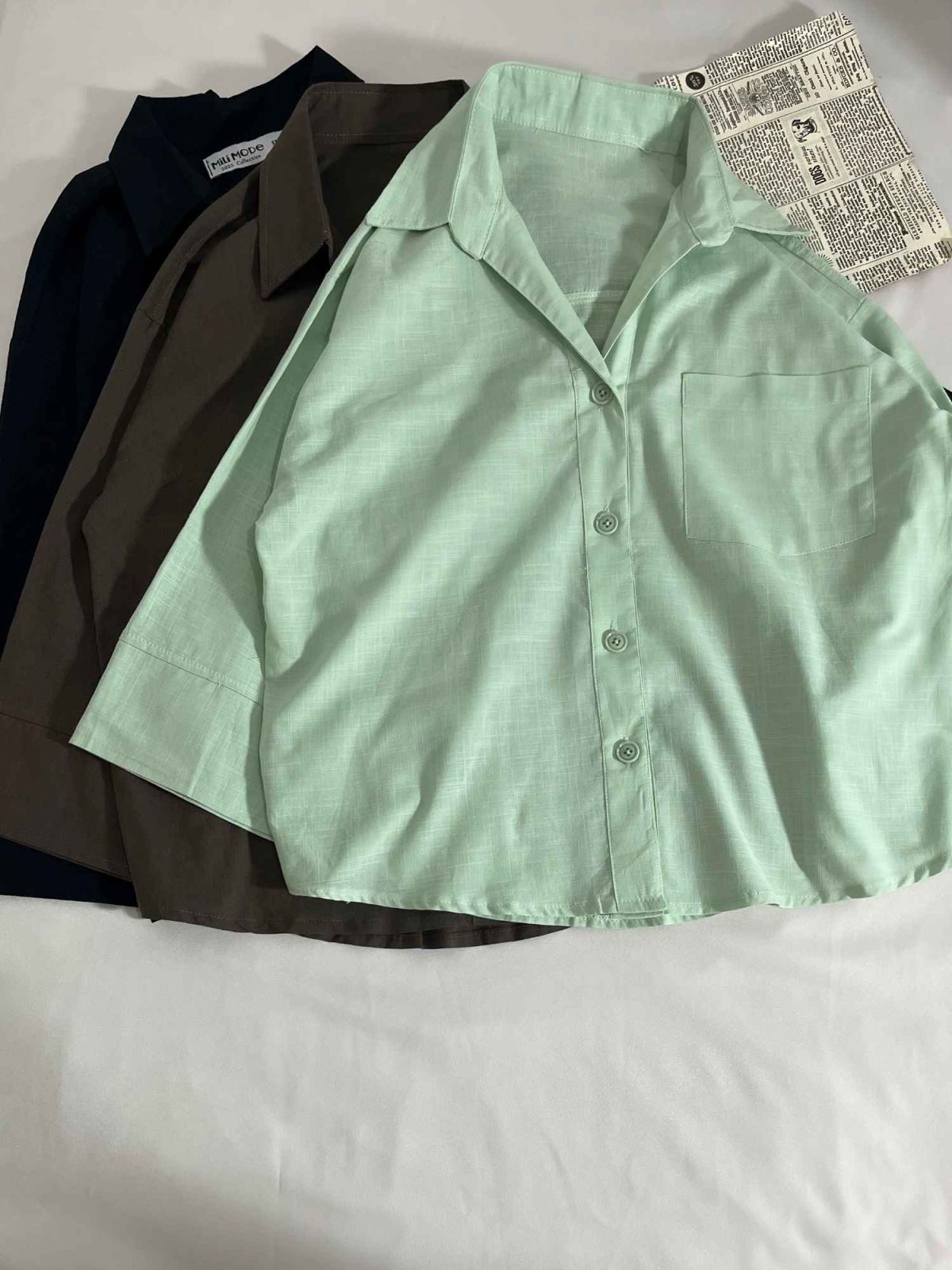 شومیز لینن اسلپ مچ پهن م(3177) - Image 4