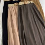 دامن لینن کمربند کنفی(3184)