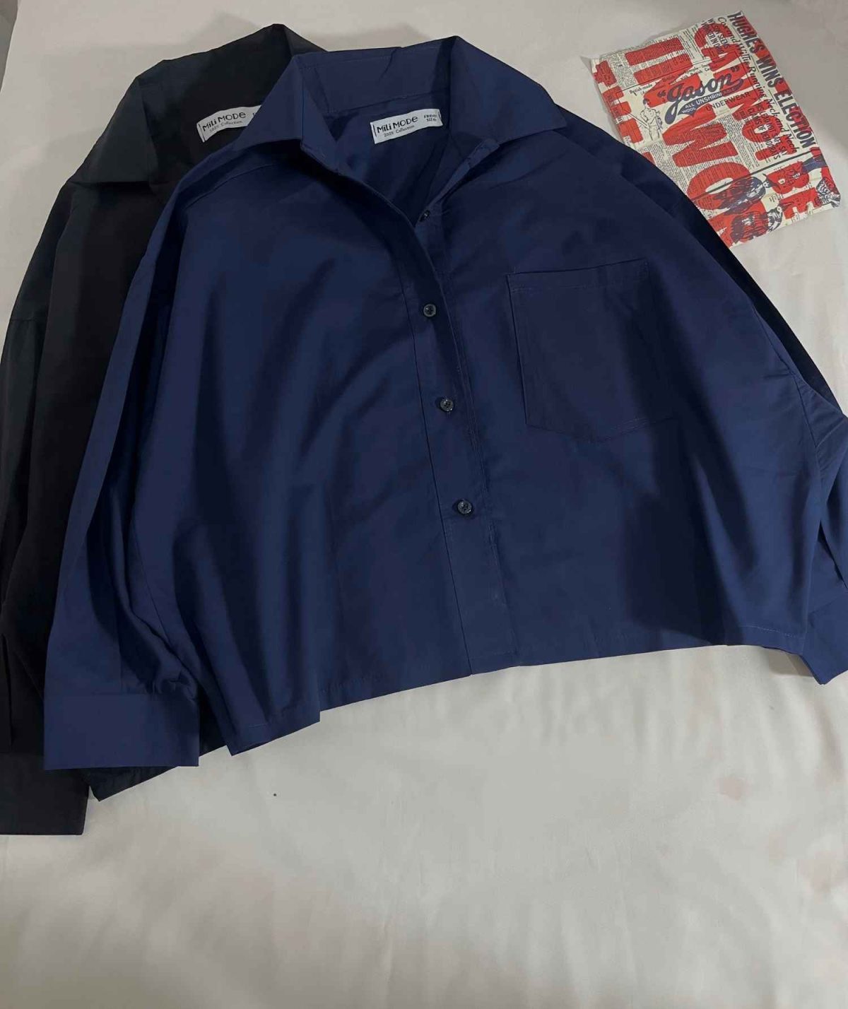 شومیز پوپلین نخ تک جیب م(3185) - Image 4