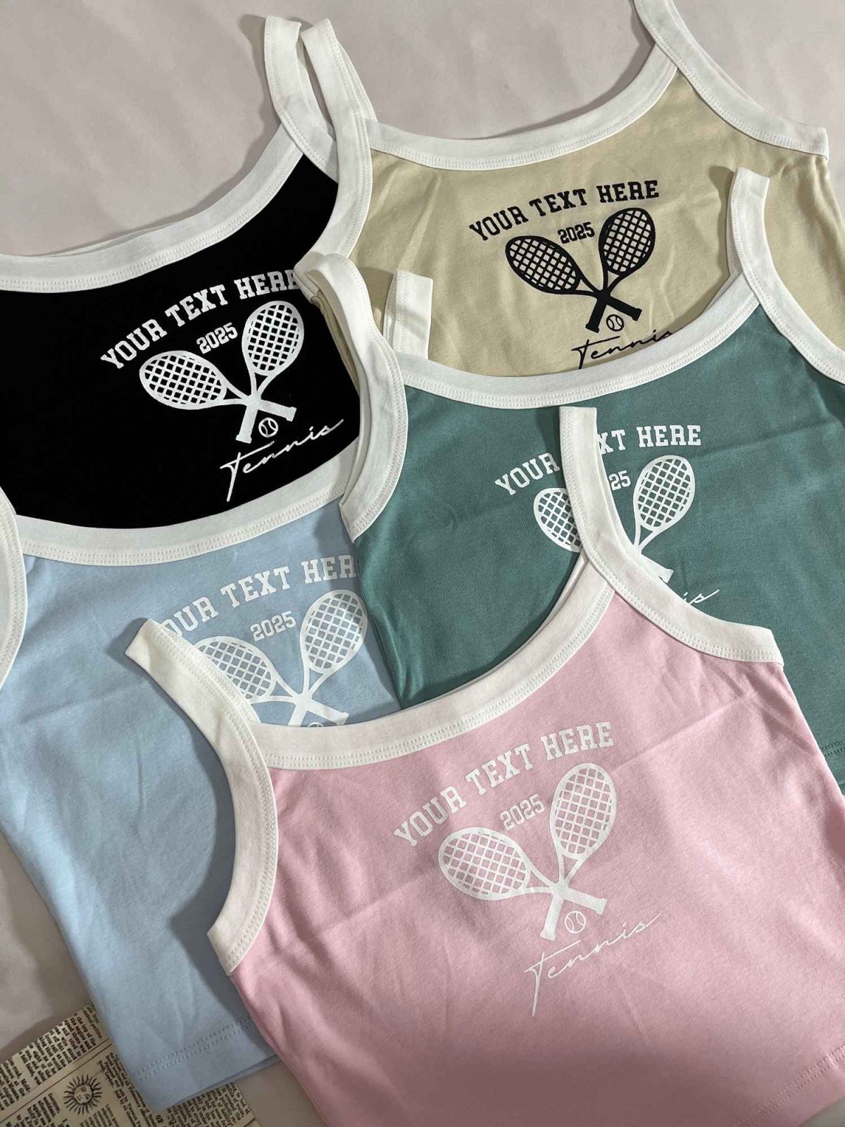 کراپ حاشیه سفید نخ پنبه تنیس(3192) - Image 2