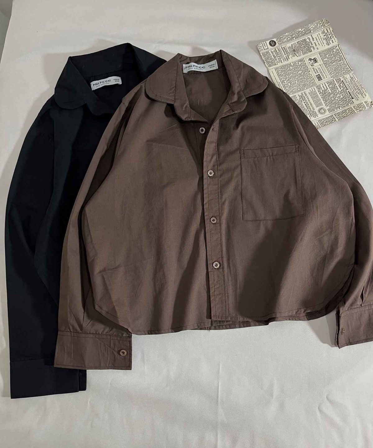 شومیز پوپلین نخ بغل هلالی م(3196) - Image 2