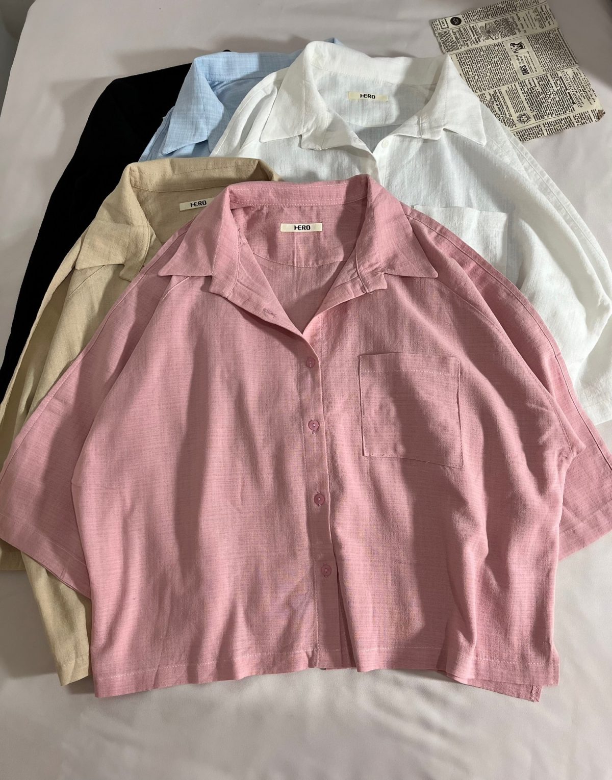 شومیز لینن اسلپ تک جیب ه(3212) - Image 2