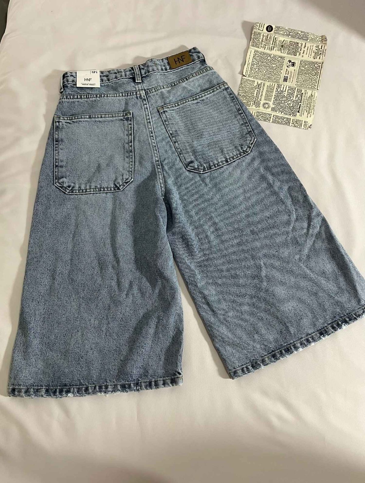 شلوارک جین استریت hnf قد 67 مدل چهارم(3248) - Image 2