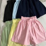 شلوارک لینن کمردار(3260)