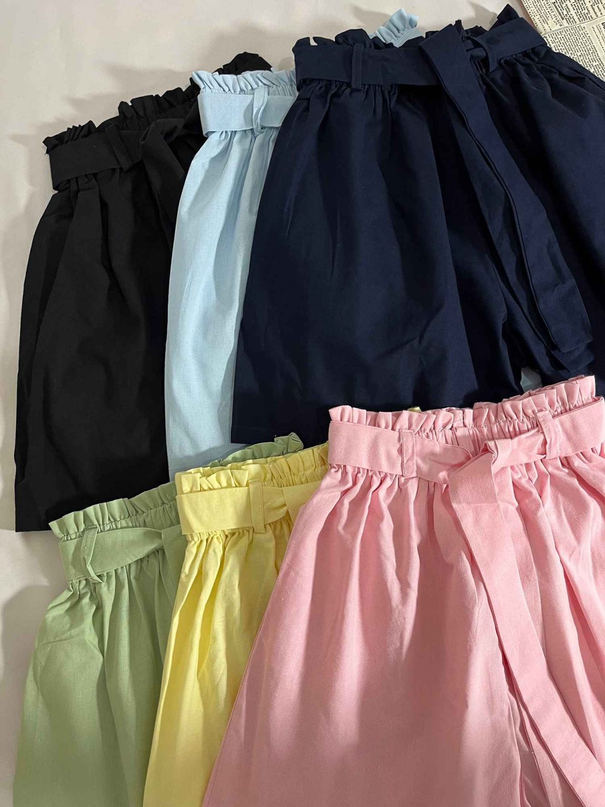 شلوارک لینن کمردار(3260) - Image 2